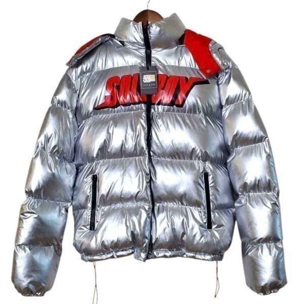 NEW SoleBoy Bloody Chrome Bubble Puffer Jacket XXL Luxury RARE Drip Streetwear
